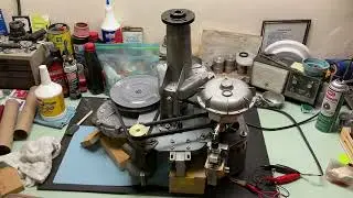 1967 Speed Queen - bench testing the restored washer mechanism