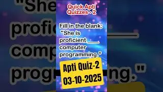 Quiz: General Aptitude - 2 | 03 October 2025 | #aptitudequiz #aptitudemaths #aptitudetricks #shorts