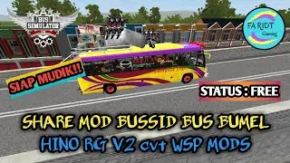 Siap MUDIK 2019!! MOD BUSSID BUS BUMEL HINO RG V2 cvt WSP MODS
