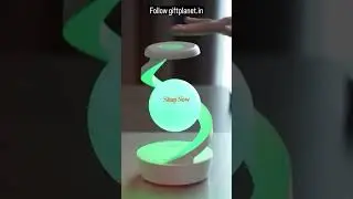 A futuristic lamp that rotates, glow, and charges &mdash; pure luxury lighting ✨#giftplanet #homedecor