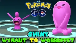 Evolving SHINY WYNAUT TO SHINY WOBBUFFET IN POKEMON GO - SHINY BABY POKEMON