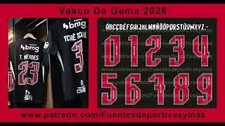 Tipografia Vasco da Gama 2026 - 27 Font Vasco da Gama 2026 - 27 Fonte Vasco da Gama 2026 - 27
