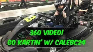 360 Video - Go Kart Racing w/ CalebC24! (360Fly HD Camera on Helmet)