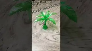 Easy Plastic Bottle Coconut Tree Making / DIY Plastic Bottle Craft #shorts #plastic #recycle #diy