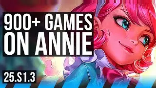 ANNIE vs ZOE (MID) | 900+ games, Rank 11 Annie | KR Master | 25.S1.3