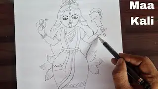 Easy maa kali Thakur drawing/easy kali maa drawing/kali Mata drawing/kali Thakur drawing 