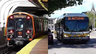 Massachusetts Bay Transportation Authority Bus, Subway & Rail Action @ Roxbury Crossing