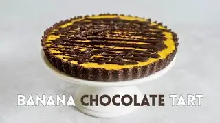 No-Bake Banana Chocolate Tart, Vegan & Gluten-Free Recipe 