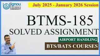 IGNOU BTMS-185 Solved Assignment July 2025 & January 2026 | Tourism Management