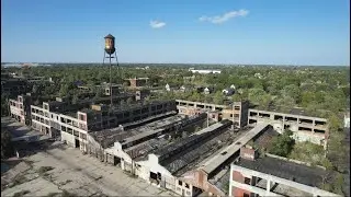 2022 Detroit Packard Plant 4K Drone Stock Footage by Metro Detroit Echo Licensed Part 107 Pilot