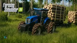 FS25 | New Holland no limite com madeira pesada