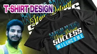 Modern T Shirt Design Tutorial  Typography T Shirt Design in Illustrator Bangla