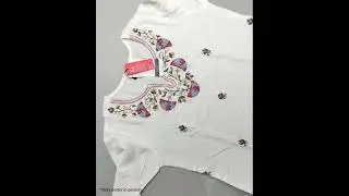 Tvara's Pure White Liva Fabric Top with Colorful Floral Embroidery for Women