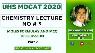 Practice MCQ's related to mole Chemistry mdcat uhs L # 5, Part 2