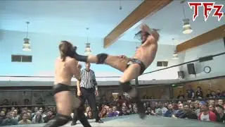 Drew Galloway blasts Trevor Lee with the Claymore