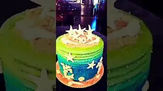 #cake #cakedecoration #cakedesign #art #designcake #themecake #ocean #seashells #colors #sea #foryou