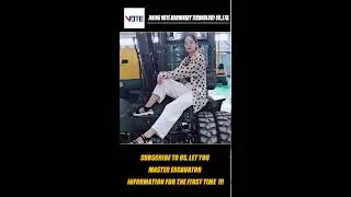 A beauty who drove an excavator to earn money to support her family, do you want it?# excavator