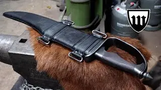 Forging a giant bowie knife,  part 5, making the scabbard.