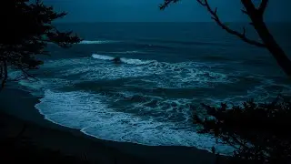 Soothing Night Sea Waves Soundscape to Ease Anxiety and Improve Sleep Quality