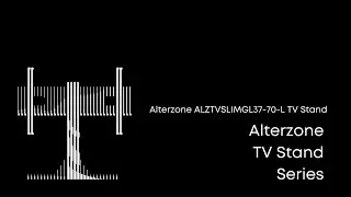 Alterzone Slim 7g Compact TV stand with glass base for 37