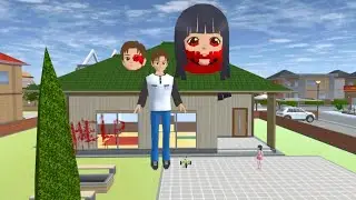 Yuta see ghost in fornt of house | drama | sakura school simulator 