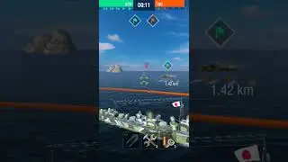 WOWSB Mahan kept escaping /make him come to me by capping 🤪 #worldofwarshipsblitz #shorts #ytshort
