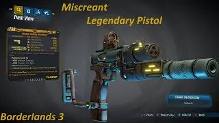 Borderlands 3: Defeat Quartermaster for this legendary item. Miscreant legendary pistol..