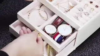 Schmuckkasten 3 Schubladen Schmuckkoffer Schmuckk&auml;stchen Schmuckbox