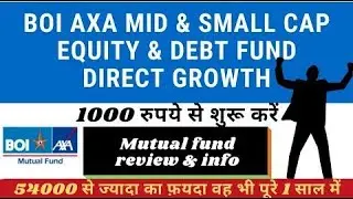 BOI AXA Small Cap Fund | BOI SCHEME IN HINDI || INVEST TIPS