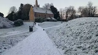 Flo Yorkie Poo out in the first snow of 2026