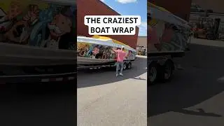 This Is The Craziest Custom Boat Wrap.. #wrap #custom #transformation #vinyl #shorts #trending #wow