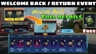 Return / Welcome Back Event | Free Extra Uc Event  🤑 How To Get Return Event | Free Rename Card Bgmi