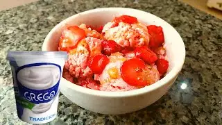 COMO FAZER SORVETE DE IOGURTE SEM AÇÚCAR | SORVETE FIT CASEIRO