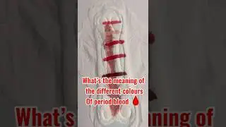 The difference colors types of period blood and what it signifies #periodblood #periodcolour