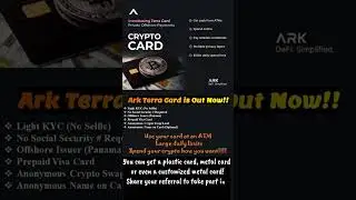ARKFI Terra Card Is LIVE!
