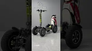 Highlight the ultimate convenience of the #langfeite 4-wheeler electric golf scooter.