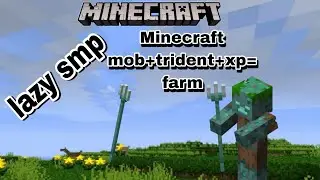 Minecraft we build a mob+trident farm #minecraft #mcpe #mobfarm #tridentfarm