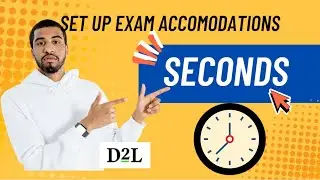D2L | Brightspace - Accommodated student needs longer exam time and you have seconds to set it up.