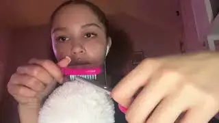 ASMR doing your hair (scissor noises, tapping, n slight mouth sounds?)