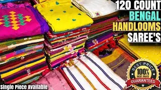 Pure Khadi Cotton/Mercerised Cotton/ Mal Cotton/Kantha Stitch / Tissue Linen Saree Manufacturer