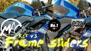 R15 v3 best frame slider , installing motoaggrandize frame sliders , crash guards in r15 v3