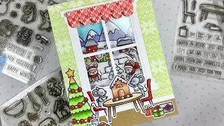 Christmas window card with Kara