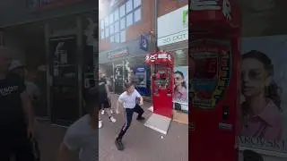 💥🥊 School kid really went for it! #boxing #punchmachine #mma #viral #fyp #reels