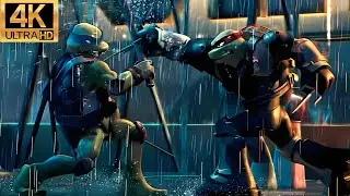 Leonardo vs Raphael - TMNT (2007) - Full Fight 4K
