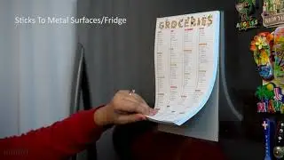 Grocery Shopping List Magnetic Pad for Refrigerator- Pantry/All Out of Template, Tear Off Pages