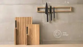 Stand By Bread board and Magnetic Knife Holder Wall Rack Large by Clap Design
