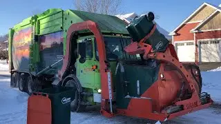 3 Bridgeport Garbage Trucks Picking Up Recycling