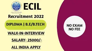 ECIL RECRUITMENT 2022| ECIL TECHNICAL OFFICER RECRUITMENT 2022| ECIL VACANCY 2022| ECIL OFFLINE FORM