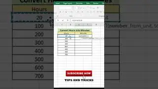 Convert Hours to Minutes in Excel || #shorts #shortsvideo #youtubeshorts