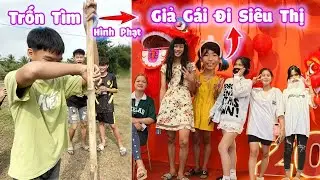 Tập 1 - Thử Thách Trốn Tìm Ai Thua Phải Giả Gái Đi Siêu Thị  #trangandvinh